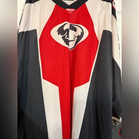 Thor Motocross Jersey Red Black White Long Sleeve Racing Top XXXL - Picture 13 of 15
